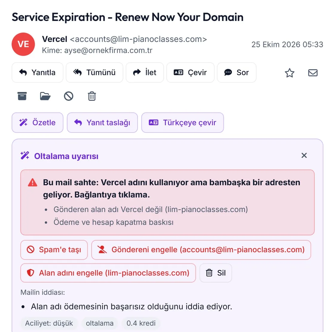 DijiMail – Oltalama uyarısı